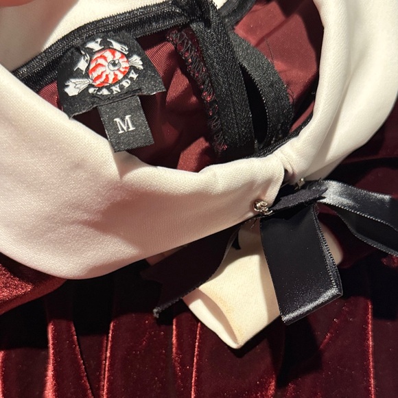 Velvet/velour Burgundy Dress by Eye Candy Sz.M - Picture 5 of 13